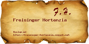 Freisinger Hortenzia névjegykártya