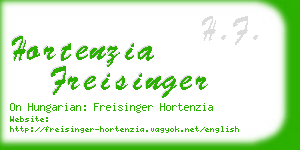 hortenzia freisinger business card